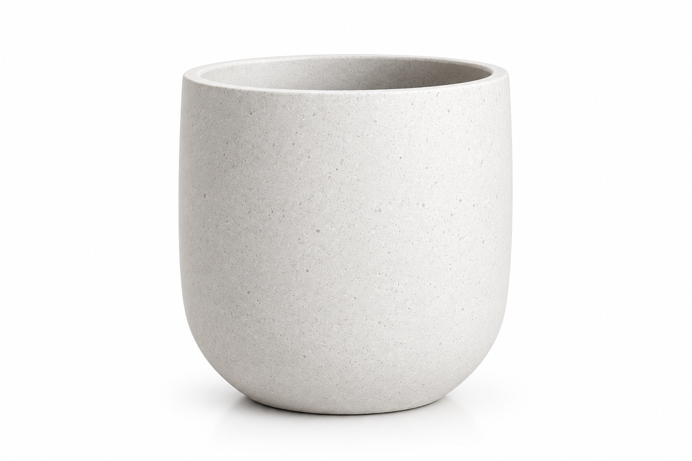 White Matte Tapered Planter